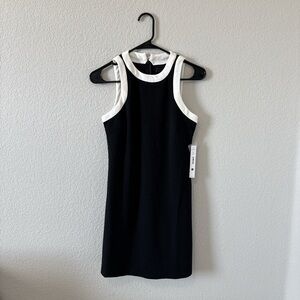 Aqua Black and White Dress